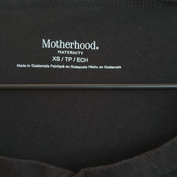 Womens Motherhood simple black with front pocket maternity top - Picture 3 of 4